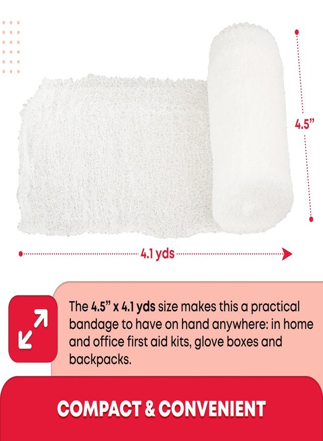 Ever Ready First Aid Sterile Krinkle Kerlix Type 4 1/2" x 4.1 Yds, Latex Free, 6 PLY, Gauze Bandage Roll - 24 Count - Image 2